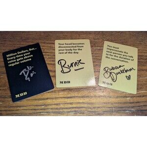 Three Rooster Teeth Million Dollars But... Signed Cards From Kickstarter